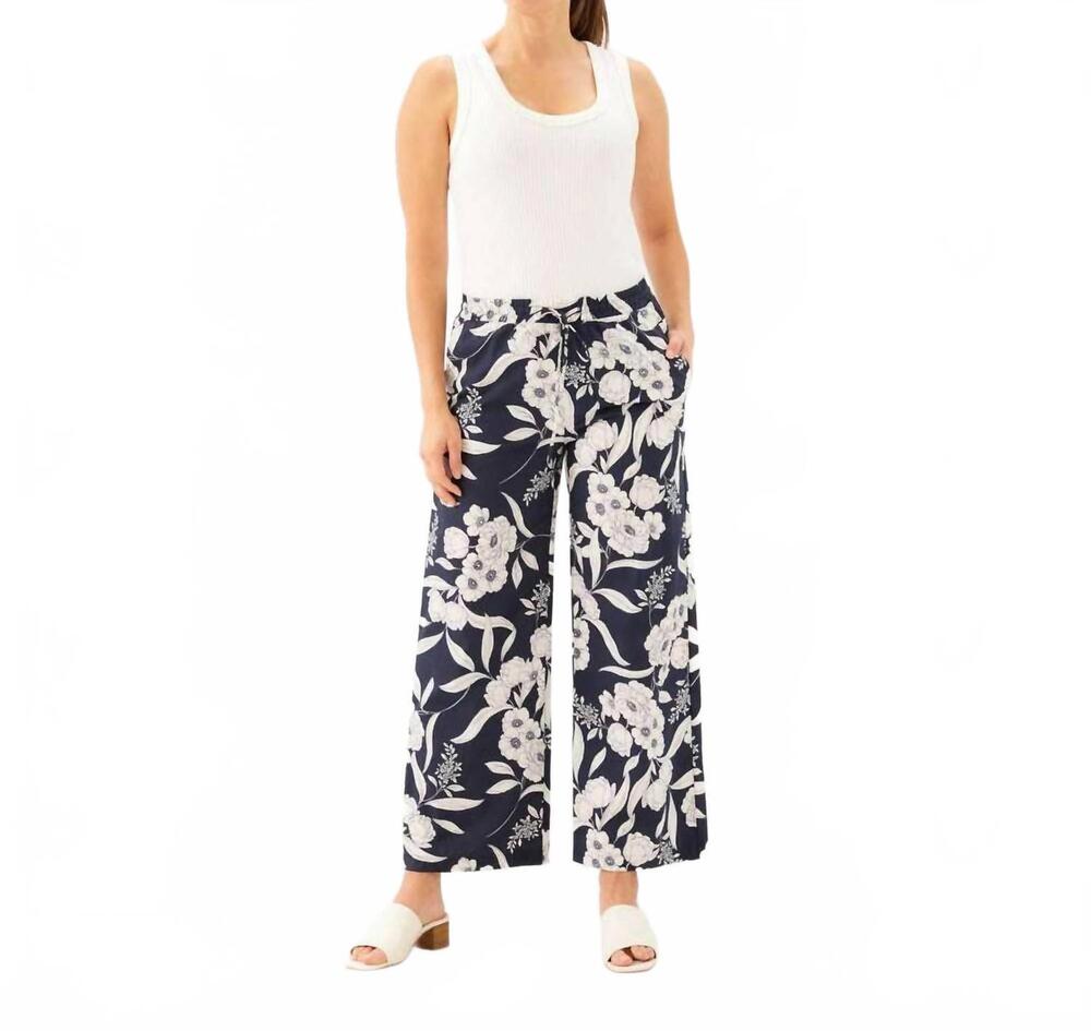 NEW KAREN KANE drawstring ankle pants in floral print